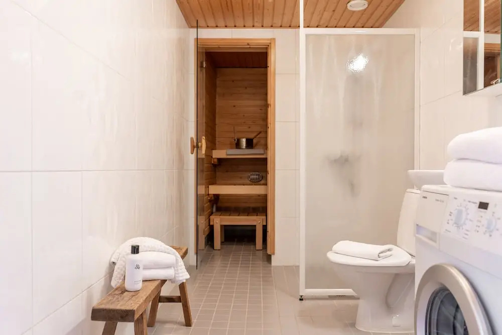 1br apartment with terrace and sauna
