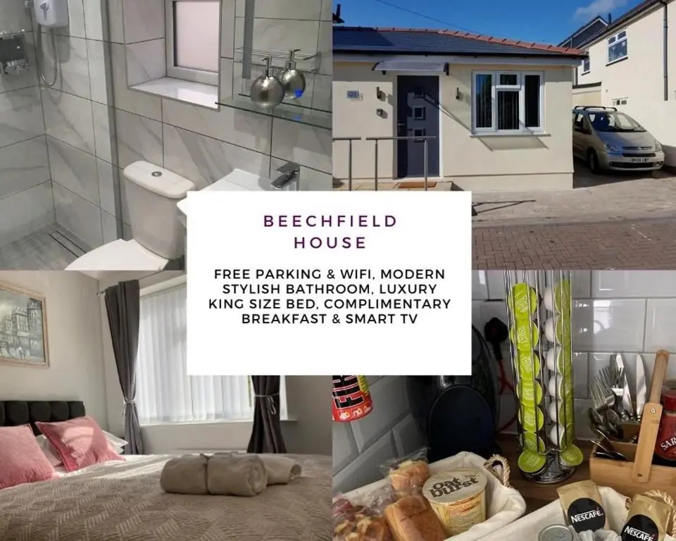 Beechfield House Modern studio self-contained unit with free WiFi and Parking and kitchen area 4m from city centre and castle
