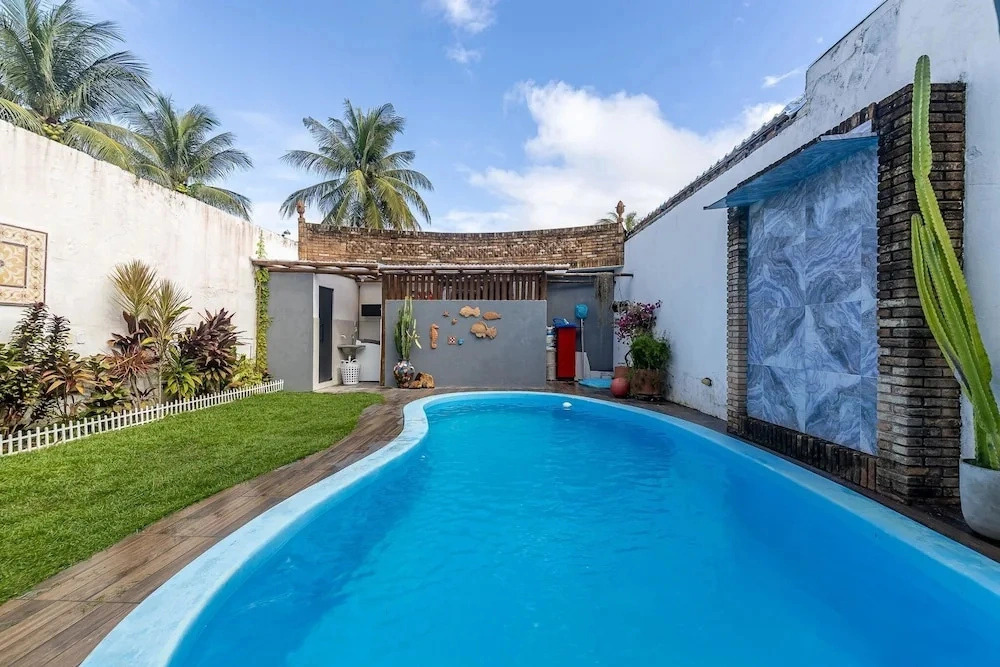 Casa Rustica 4qt beira mar e piscina 156