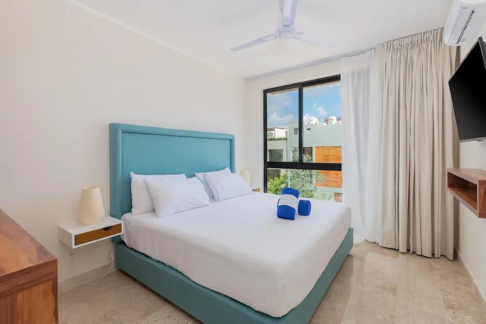 Best 2 BR Apartment Aldea Zama Sunny Sky Pools GYM Peaceful Location Concierge