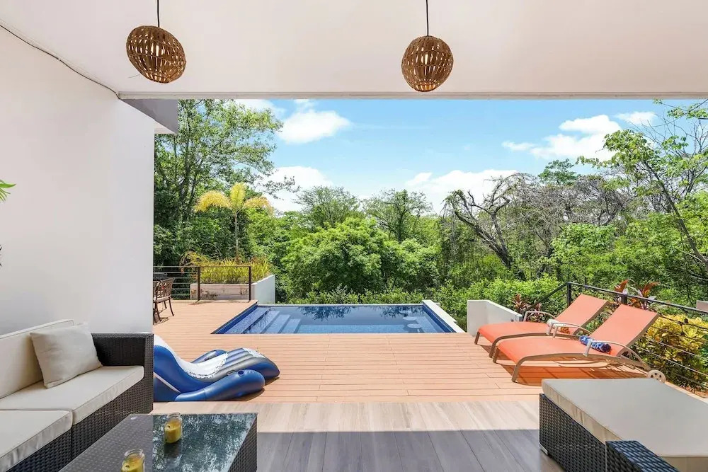 Villa with Minimalist Design & Scenic Deck with Private Infinity Pool and Jungle Views