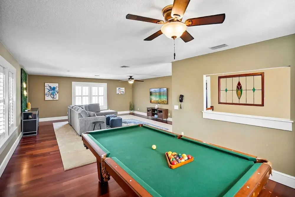 Beach Home w Pool Golf Cart Game Room Dogs Ok