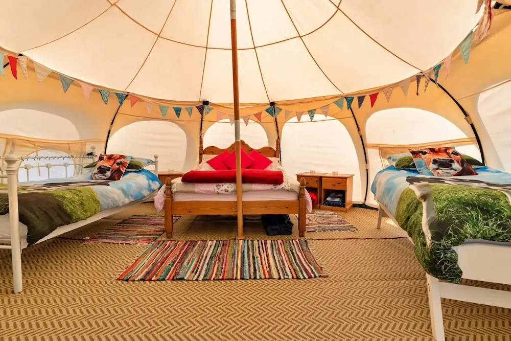 Bell Tent Near North Devon Beaches, No Deposit