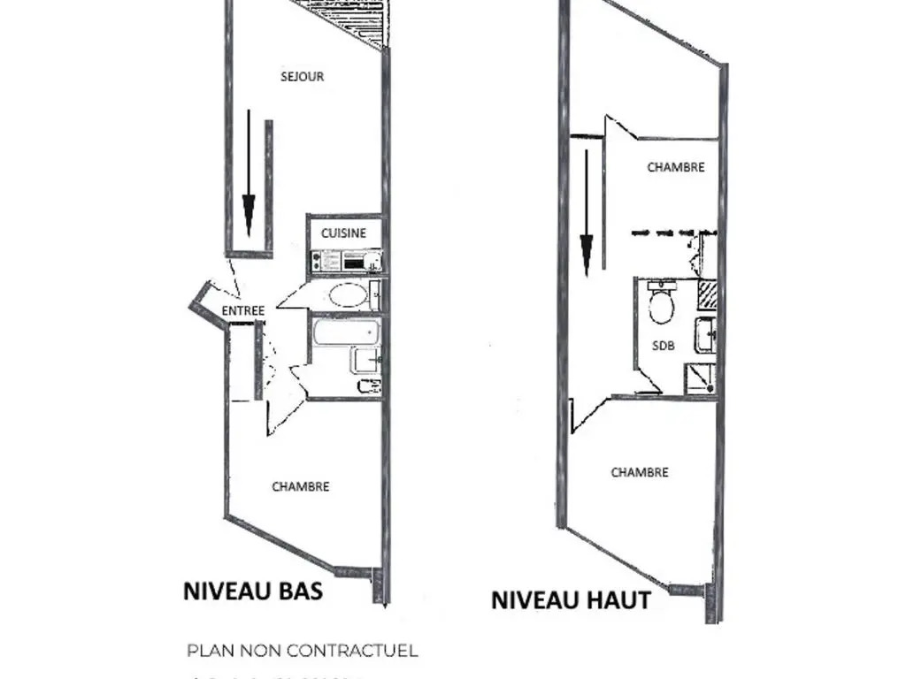 Appartement Les Menuires, 3 pièces, 8 personnes - FR-1-452-238