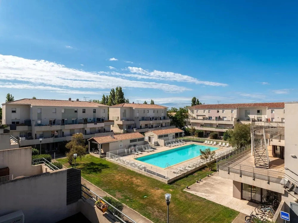 Pool View Apartment by the French Marina