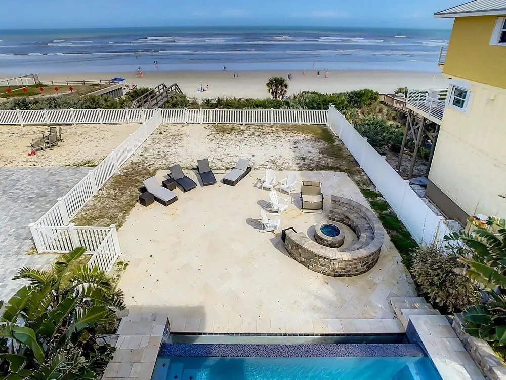 Hip Nautic Luxury Beachfront Beach Home With Pool - Car Free Beach - 4071h