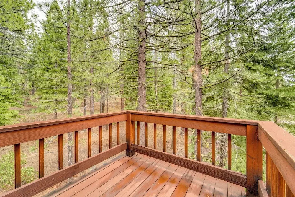 Deck w/ Hot Tub: Serene Cabin in Truckee