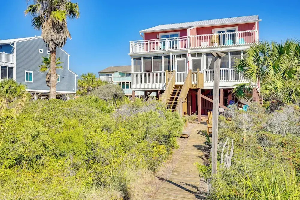 Walk to Shore: Ocean View Cape San Blas Townhome