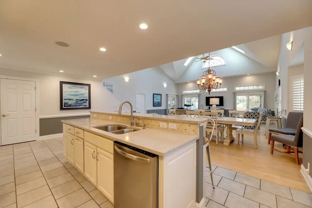Theater Room & Deck at Massive Salt Pond Home!