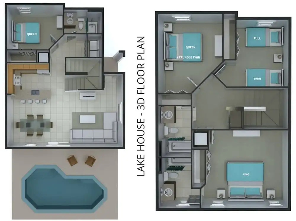 Lake View and Private Pool 4BR at Bella Vida