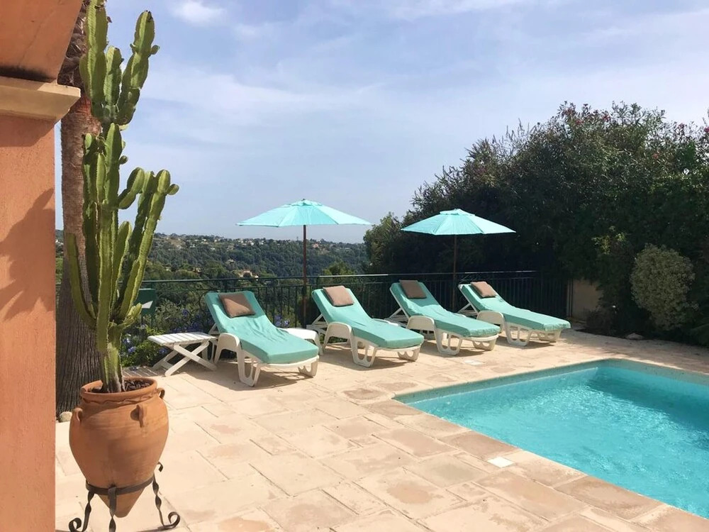 Villa With 4 Bedrooms in Saint-paul-de-vence, With Wonderful Mountain View, Private Pool and Enclosed Garden - 6 km From the Beach