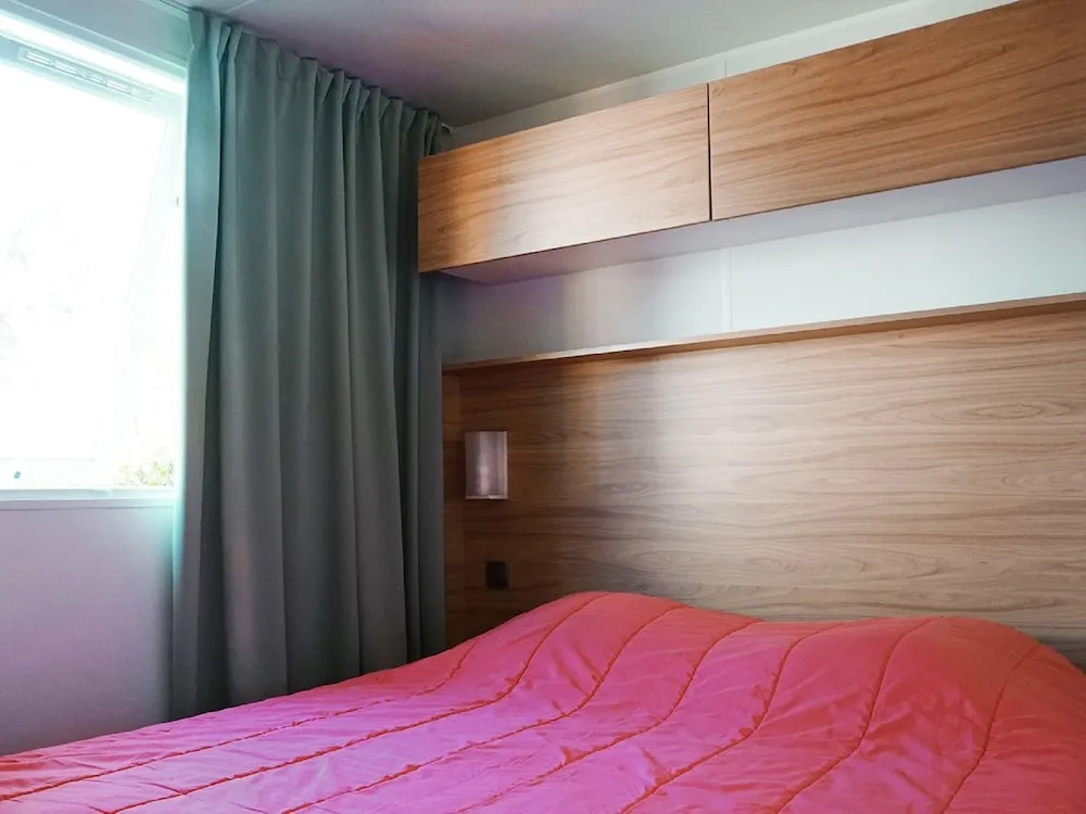 Simple Mobile Home With Deck Located Near the Normandy Coast