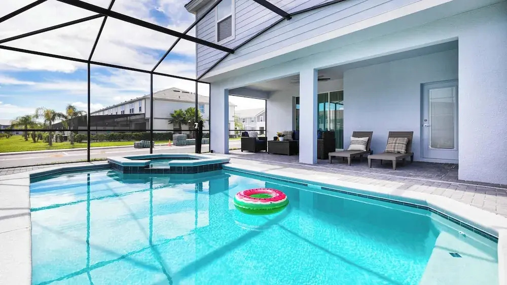 7BR Serene Home Close to Disney, Private Pool, Spa