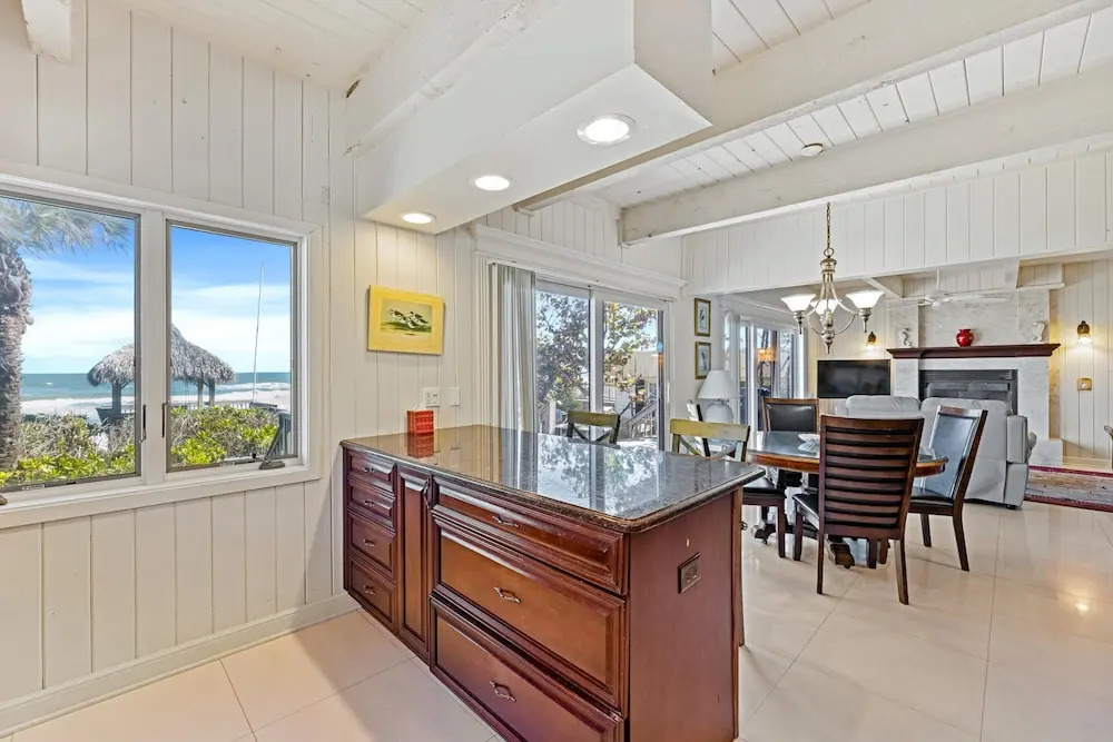 Large Beachfront Deck on Car Free Beach - 5747 S Atlantic