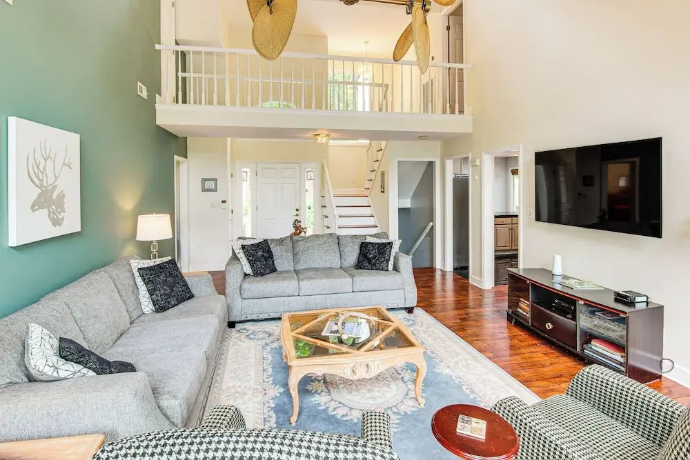 2-story Deck: Waterfront Lake Lure Home!