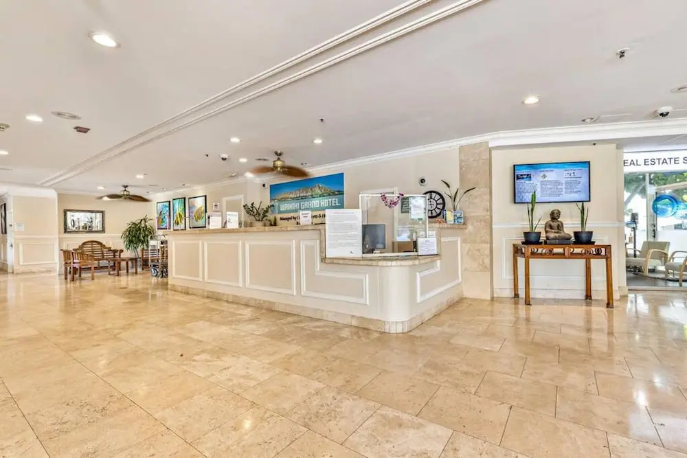 Inviting Waikiki Grand Hotel Room-1 Block to Beach