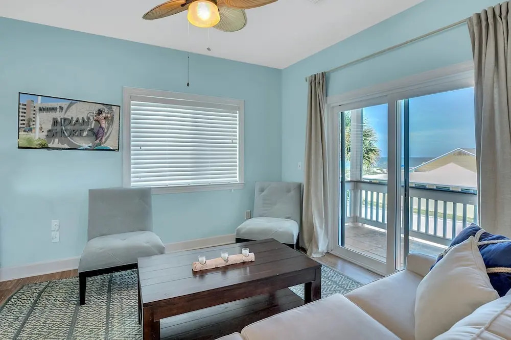 Contemporary 3br/3.5ba W/ Gulf View, Walk To Beach 3 Bedroom Home