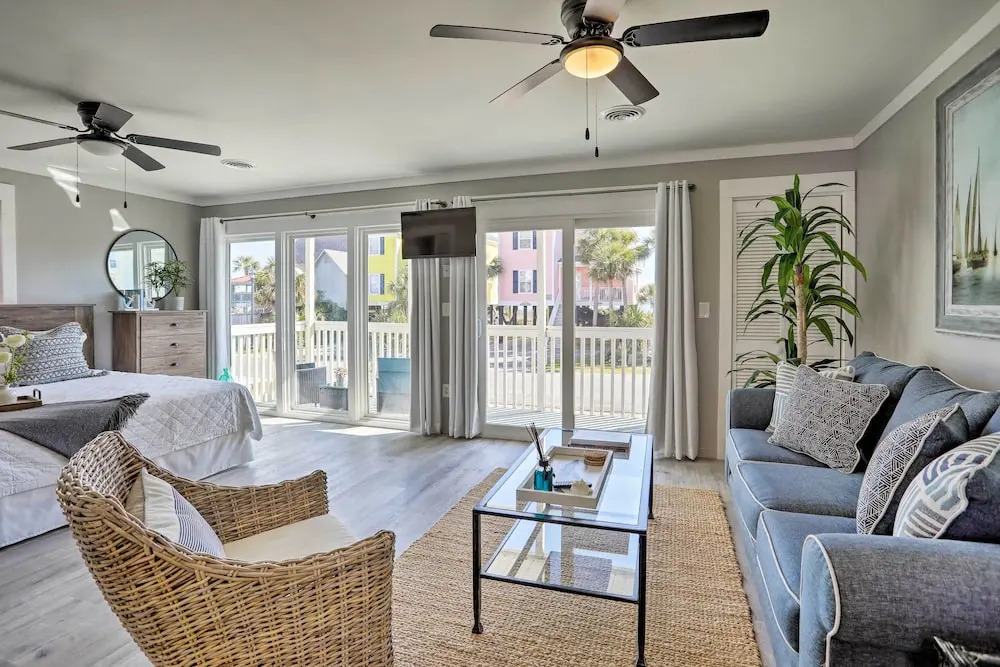 Walk to Surfside Beach: Studio w/ Covered Balcony