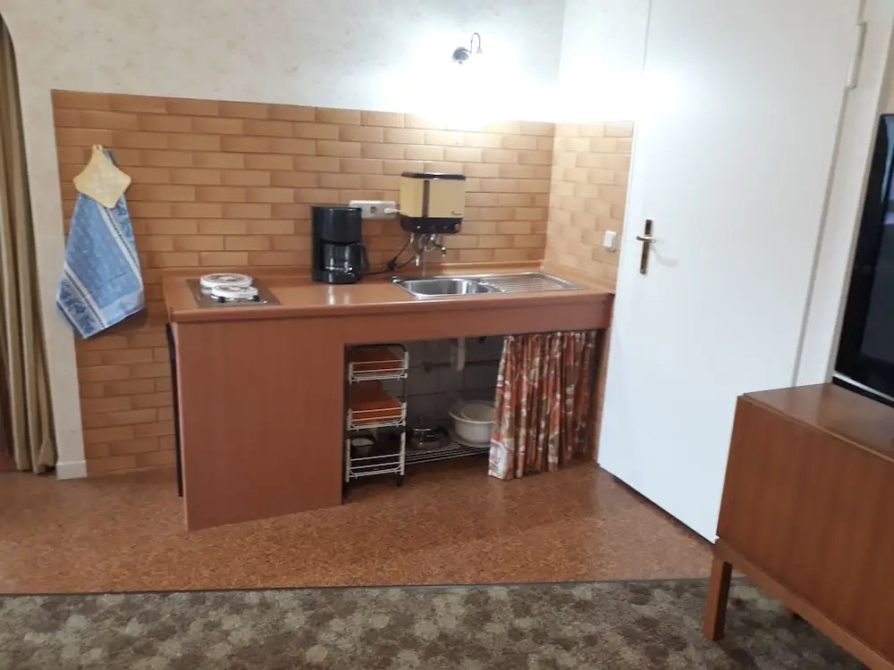 Apartmenthaus am Waldrand- Küche - Frühstück - Balkon