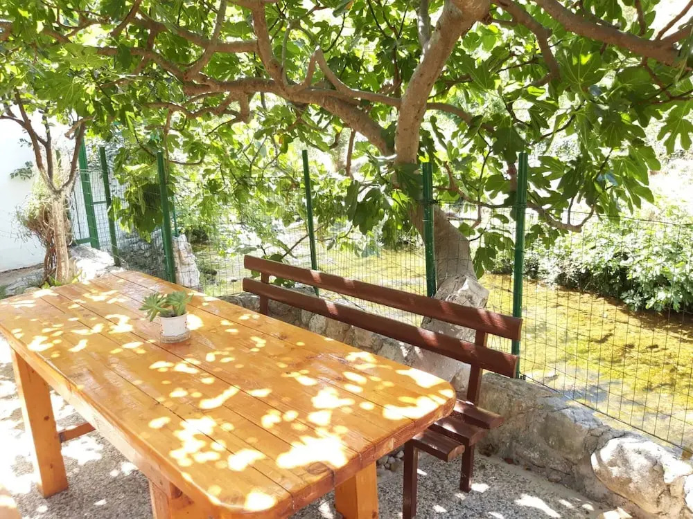 House with large garden right next to the river