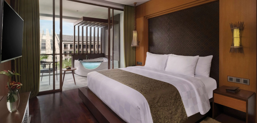 Двухместный люкс (двуспальная кровать) в Golden Tulip Jineng Resort Bali