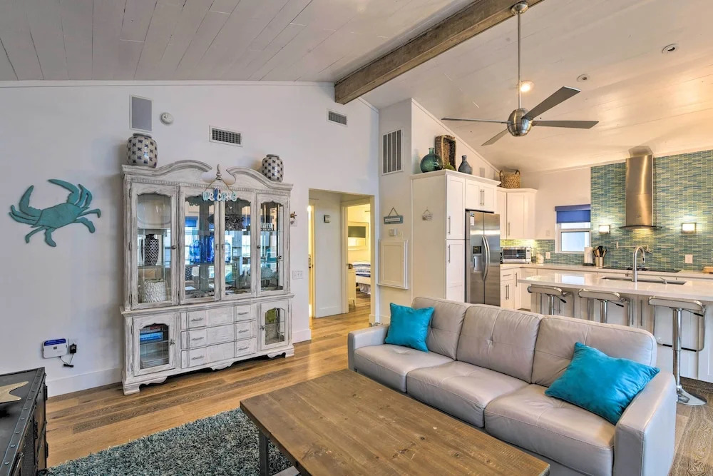 Updated Beach House w/ Private Beach + Hot Tub!