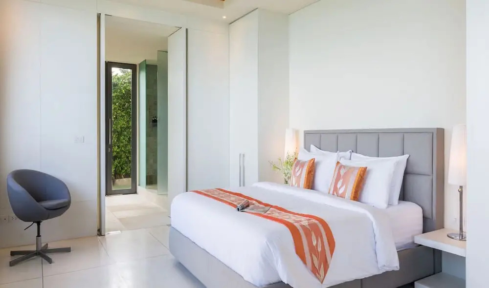 Villa Natha, world-class sea view, gym, massage room, cinema, full service with private dining, north Chaweng