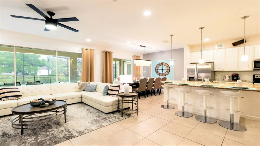 Modern 8BR Villa w Pool SPA Close to Disney