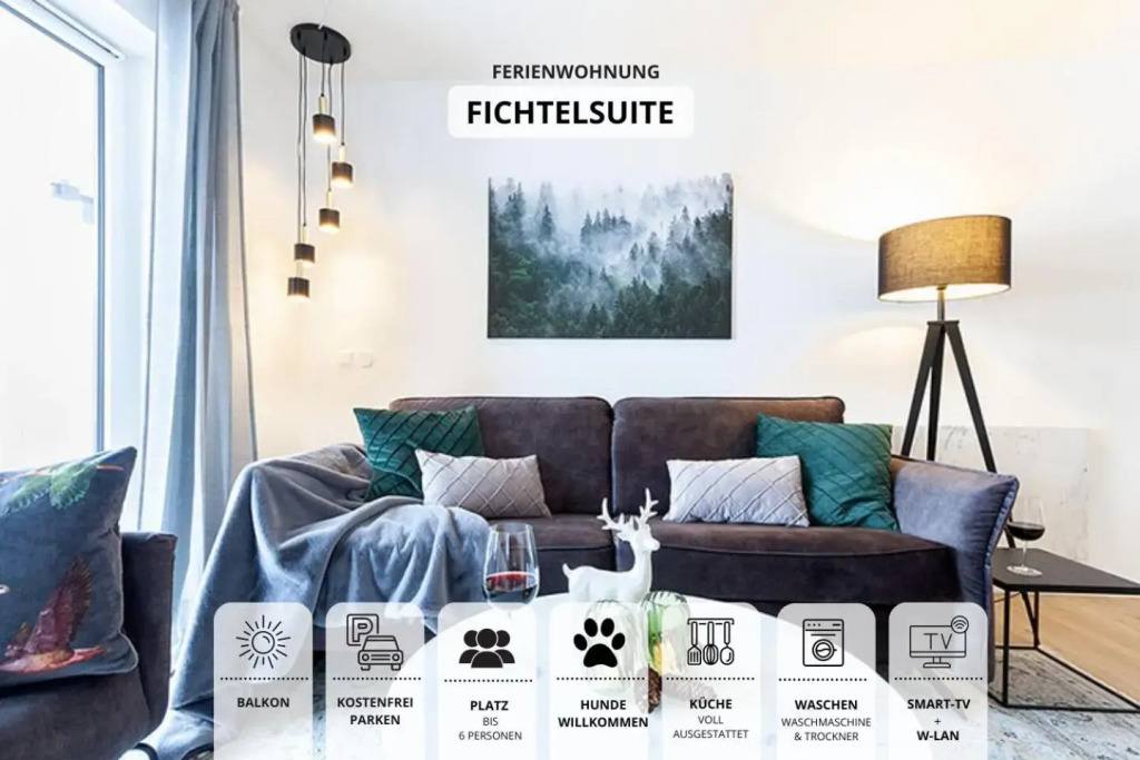 Ferienwohnung Fichtelsuite (2-6 Pers) nahe Ochsenkopf Süd (800m)