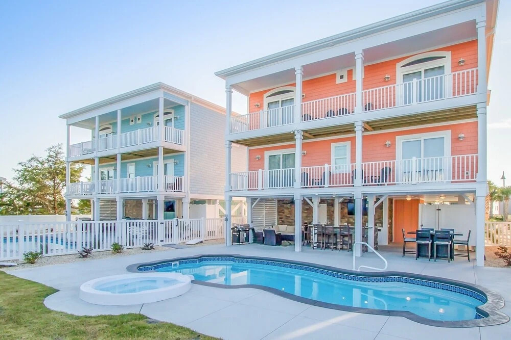 2 New-build Beach S W/ Private Pools & Spas 10 Bedroom Home