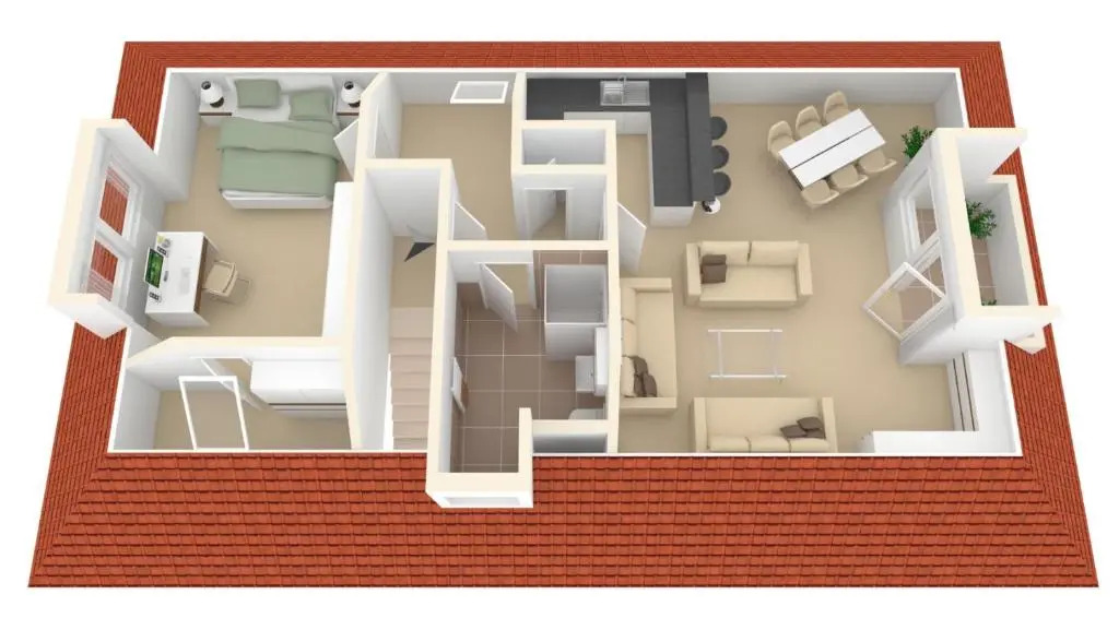 Gemütliche 65m² Dachgeschoßwohnung im Einzelhaus