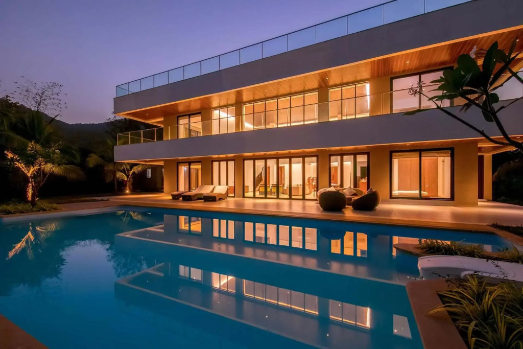 Reflection House by StayVista with Pool, Terrace bar, Indoor games & Exquisite interiors in a nutshell