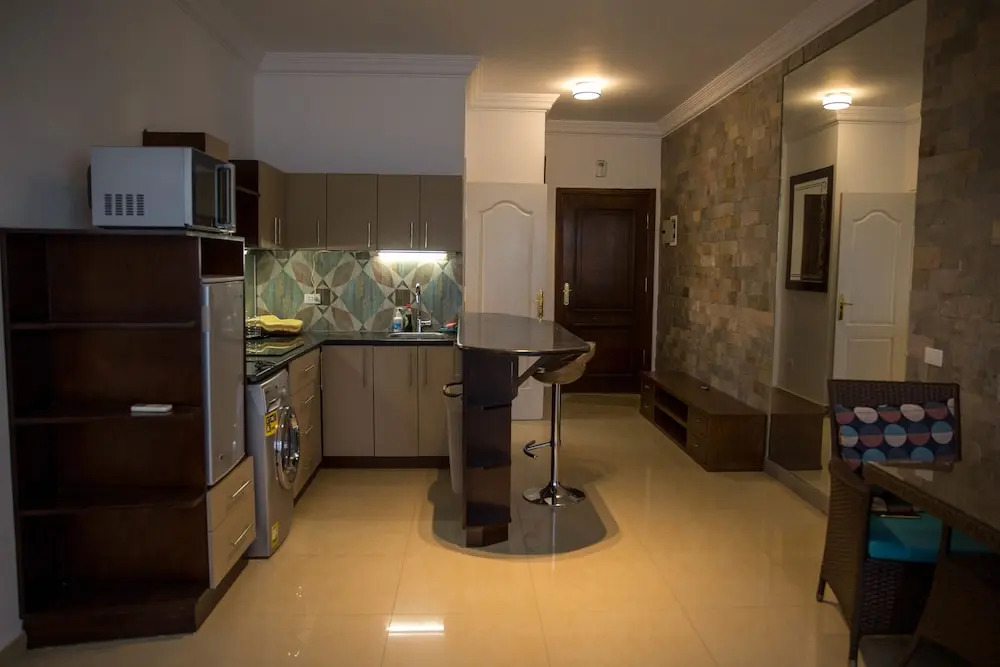 1 bedroom in Sunterra with huge patio