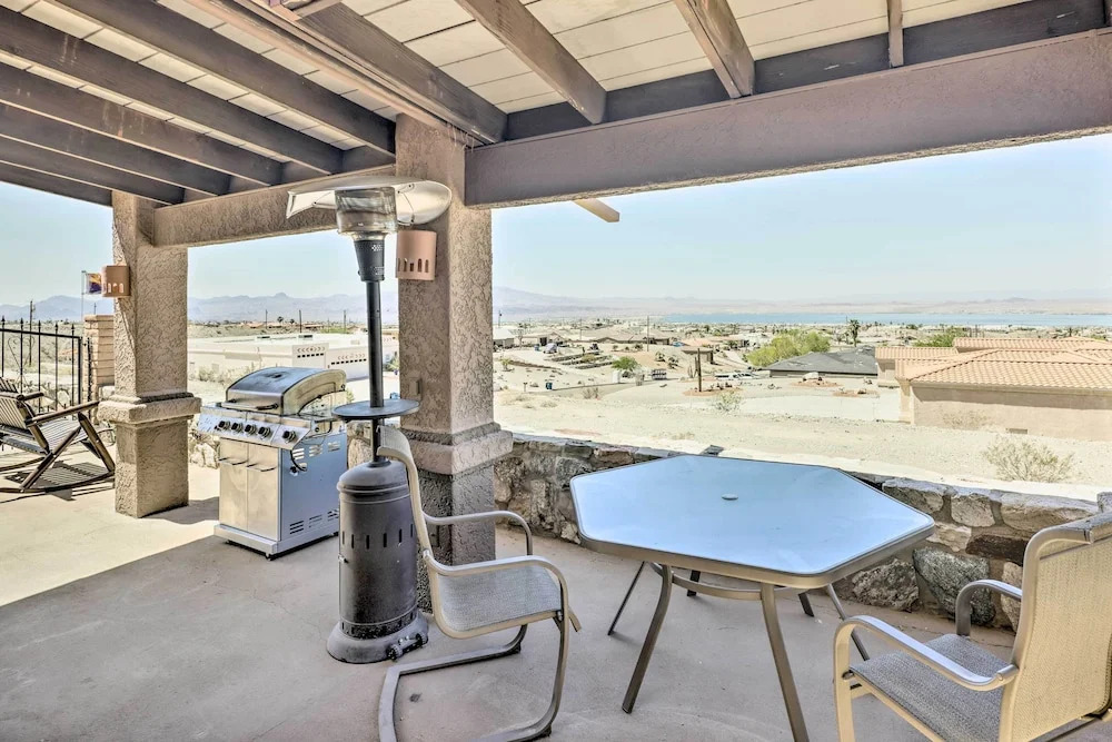 Patio & Panoramic Views: Hillside Lake Havasu Home