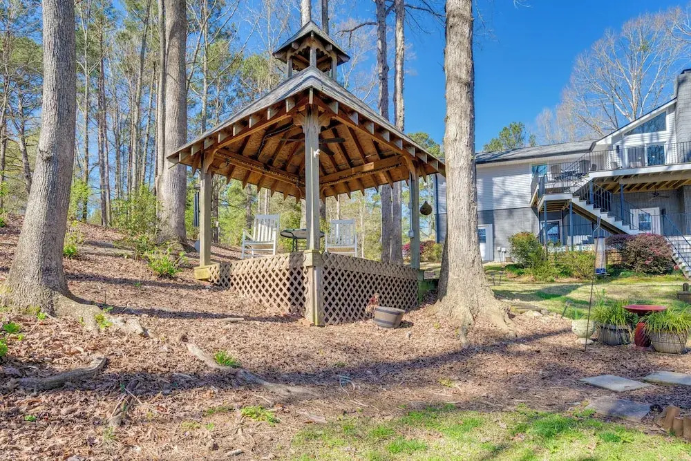 Lakefront Lake Oconee Home: Boat Dock + Hot Tub