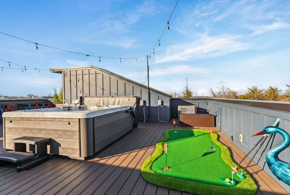 Hot Tub Poker Pool Table Rooftop City MLS View