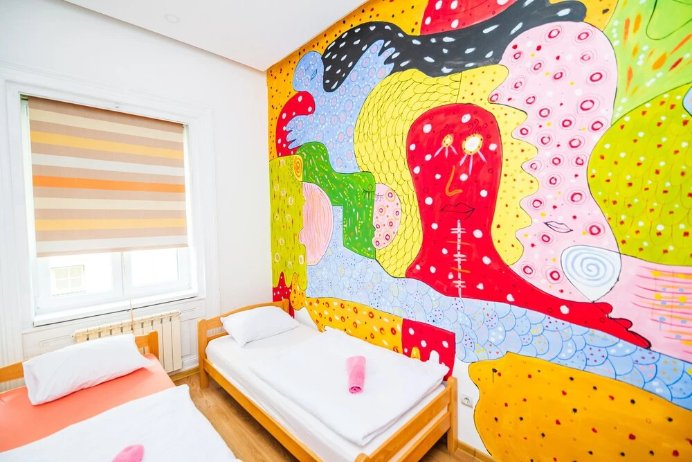 Colorful and Artistic Room for 2- Main Street!