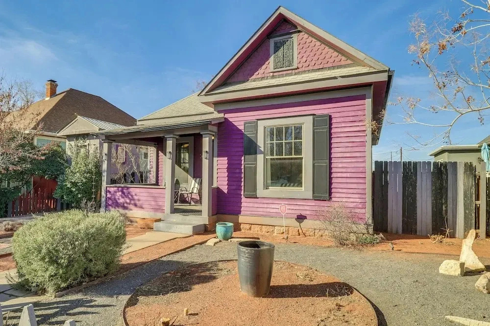 Deck & Home Office: Walkable Albuquerque Home