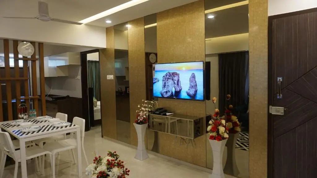 2BR Mumbai theme service apartment for staycation by FLORA STAYS