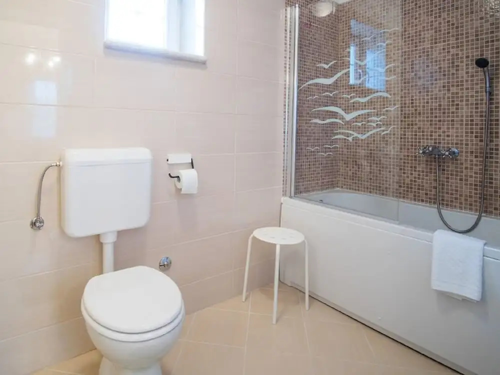 Newly built stone house with pool and beautiful garden on the island of Krk