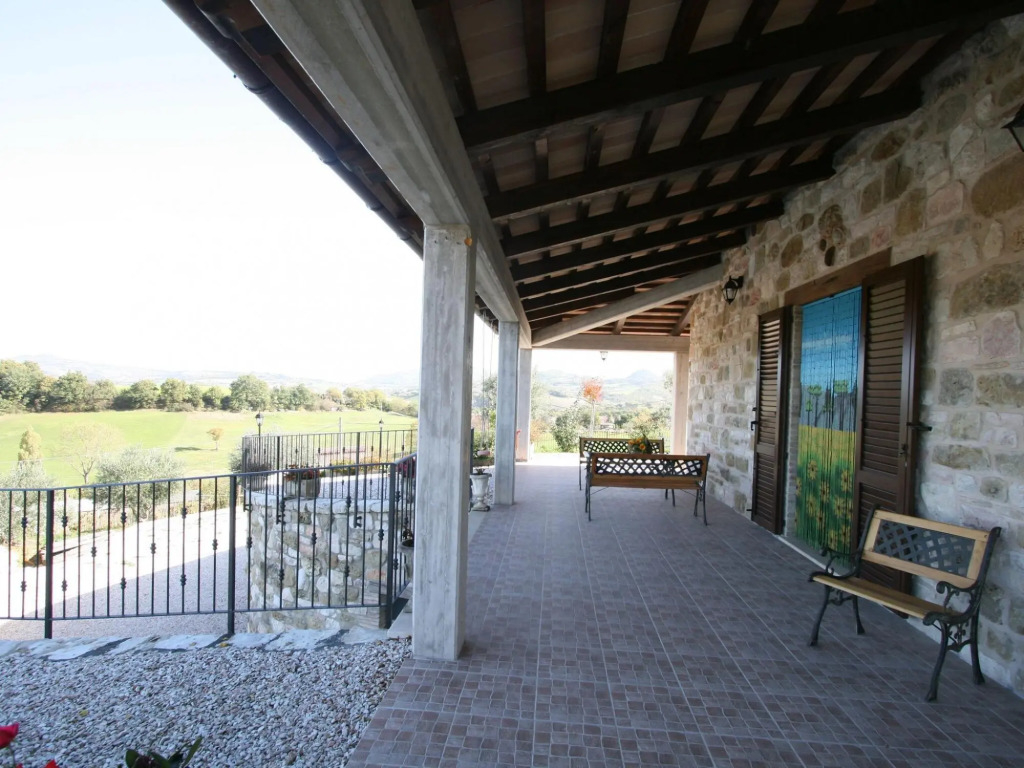 Scenic holiday home in Cagli with roofed terrace and bbq