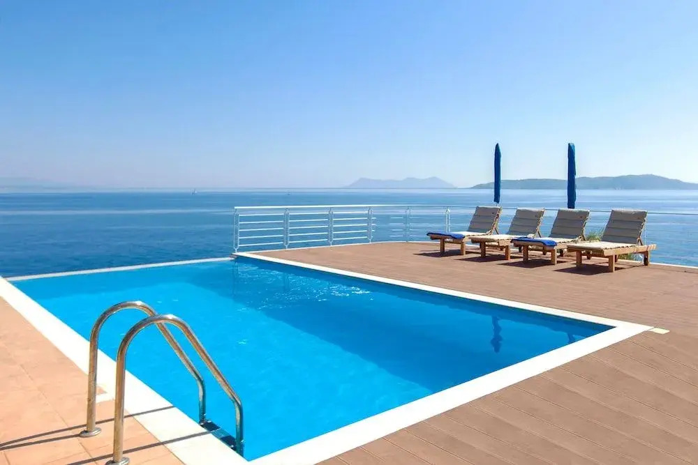 Seafront Karavi Villa with private sea access - Iris Villas Lefkada