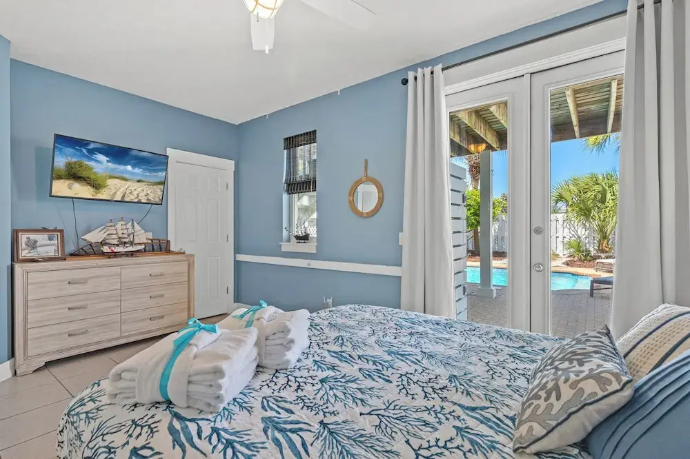 Seafoam Beautiful 3BR Home With Heated Private Pool - 4 Min Walk to Beach!