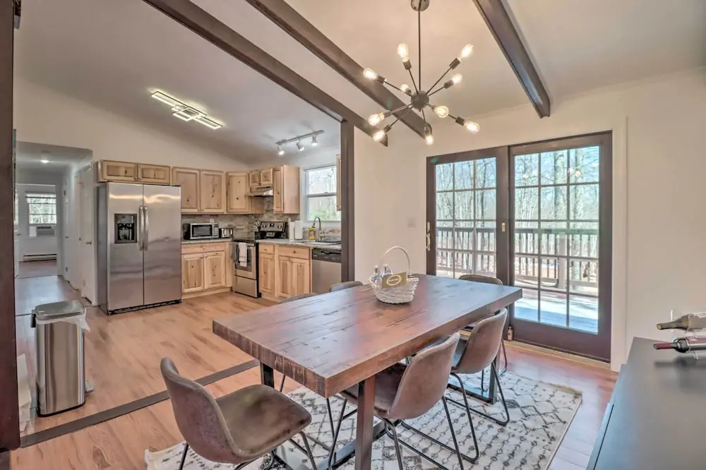 Sleek Albrightsville Home w/ Deck, Game Room