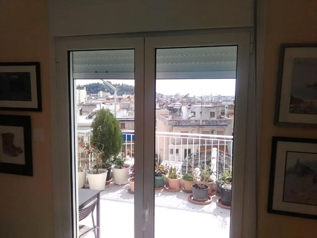 Mia's atelier, balcony to Acropolis