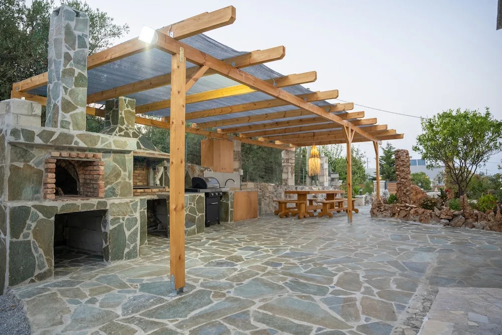 Villa Nontas Ntina with Private Pool & Playground