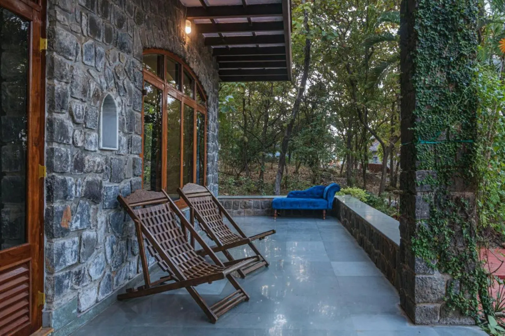 Saffronstays Alma Grove 3 BR Pet friendly with Pool & Nature View