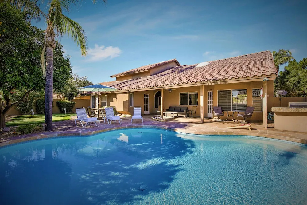 Spacious Getaway w/ Private Pool & Backyard Oasis home
