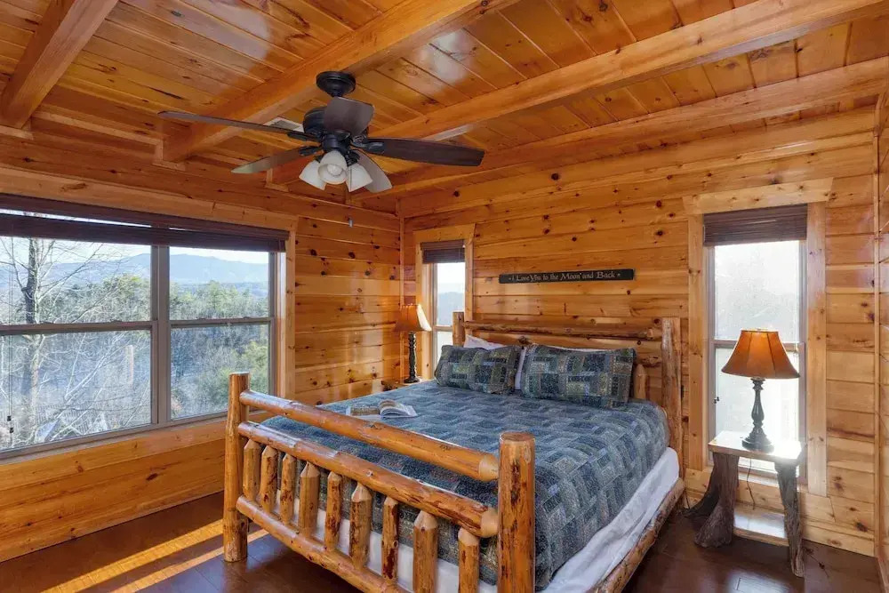 A View for All Seasons Luxe Smoky Mountain Cabin With Hot Tubs Game Room