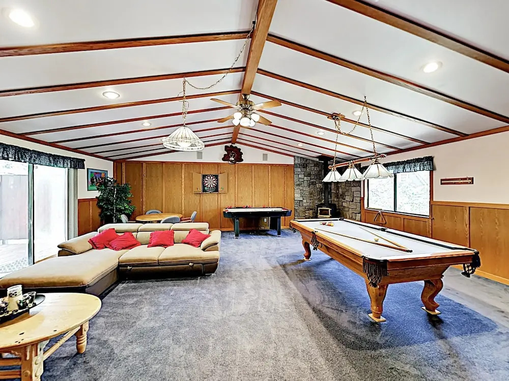New Listing! Fireside Fun W/ Deck, Game Room & Bar 2 Bedroom Home